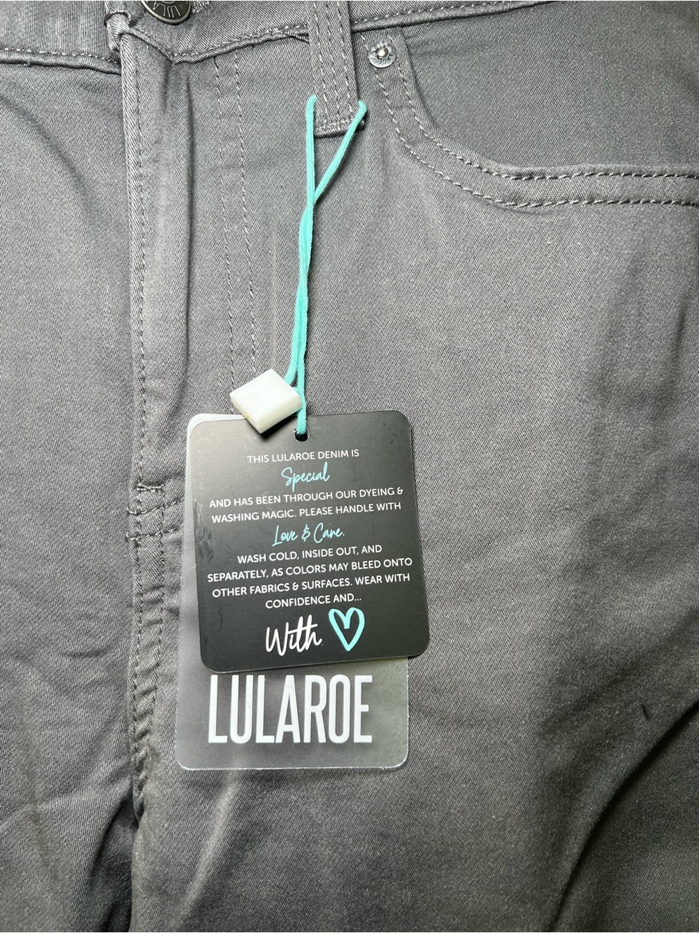 LuLaRoe Women's Skinny Jeans in Dark Gray - Picture 3 of 5